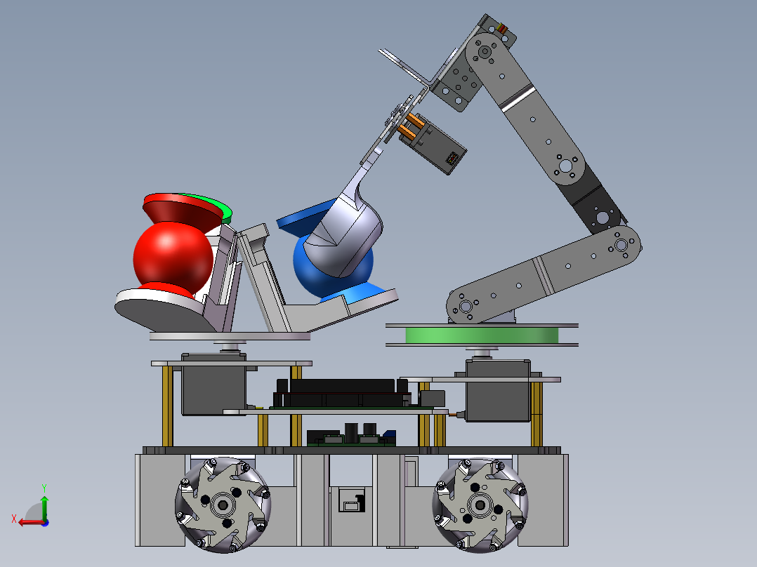 物流装配小车sw16后视图