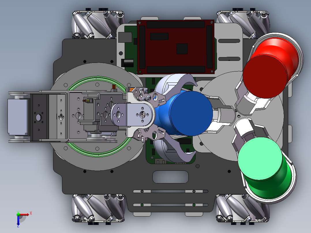 物流装配小车sw16俯视图