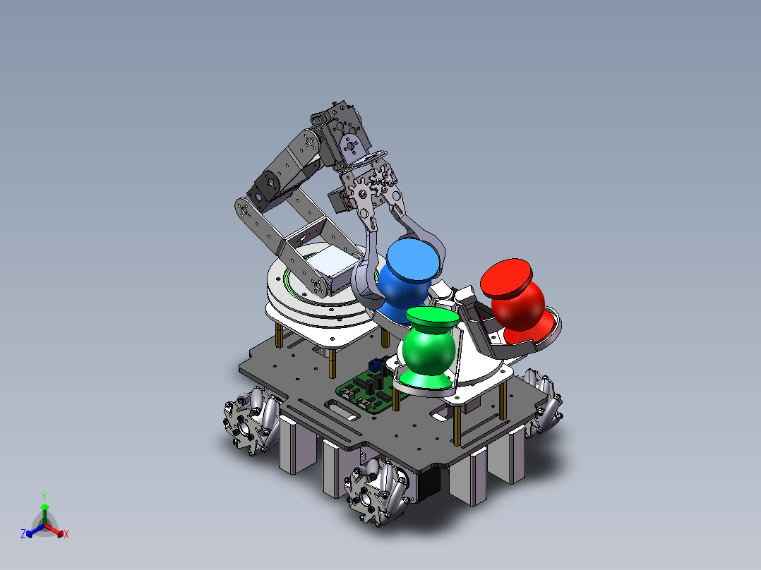 物流装配小车sw16正等轴测图