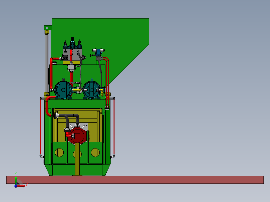 废纸打包机sw18可编辑前视图