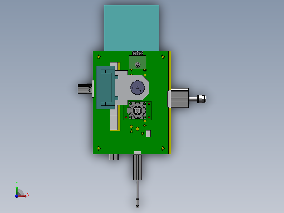 智能主控钻孔设备sw17可编辑前视图
