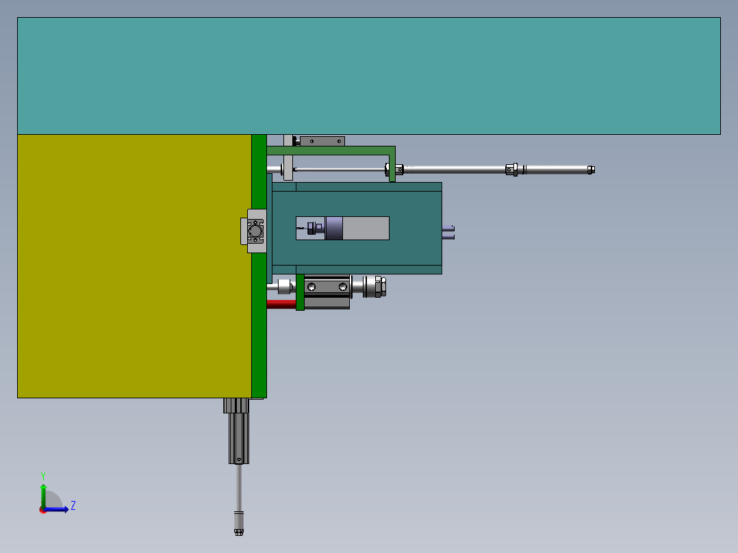 智能主控钻孔设备sw17可编辑左视图