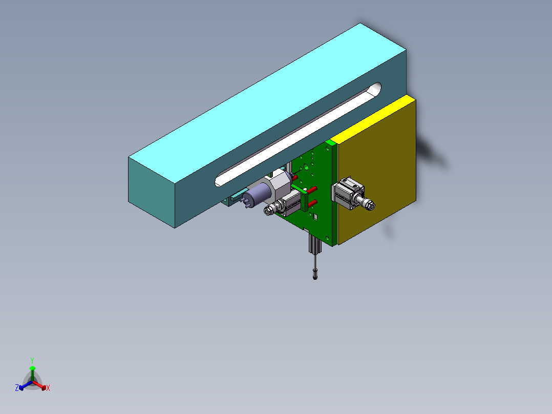 智能主控钻孔设备sw17可编辑正等轴测图