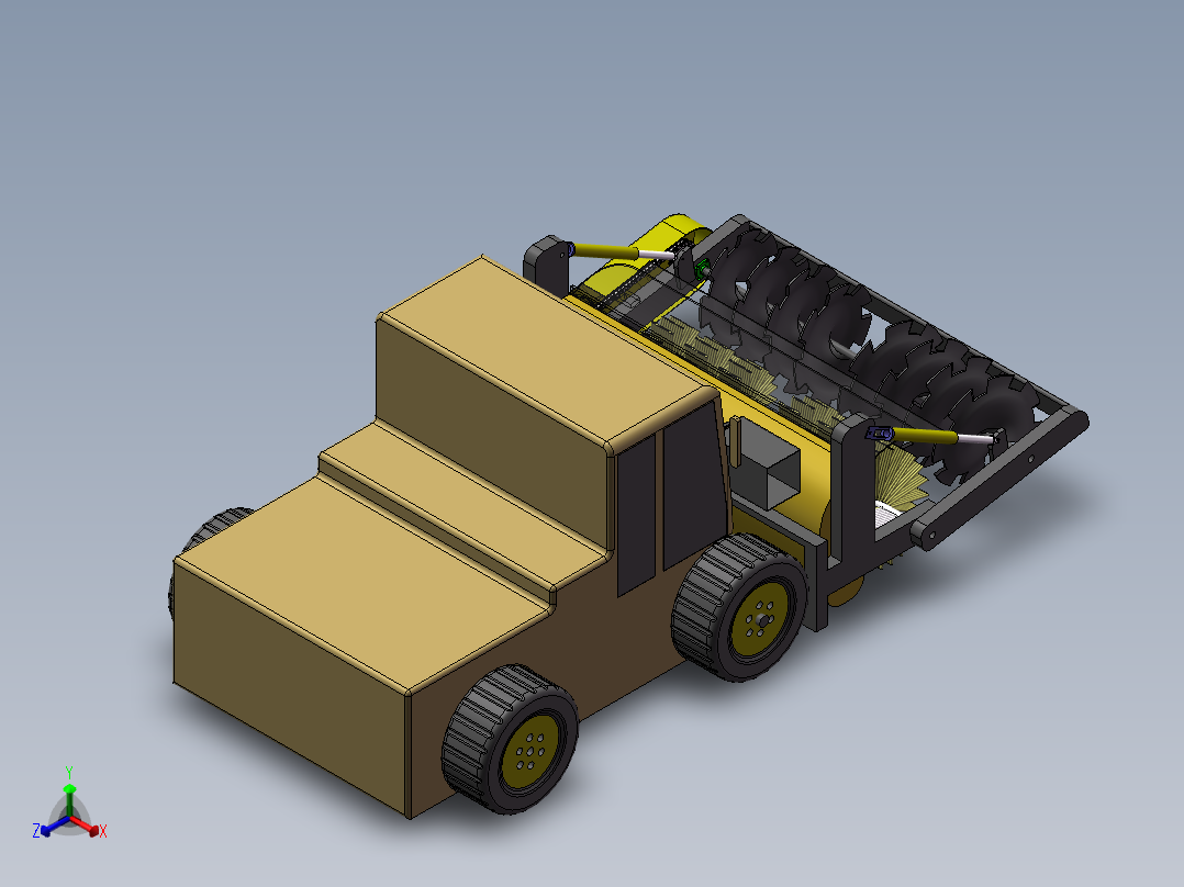 铲雪车sw14可编辑正等轴测图