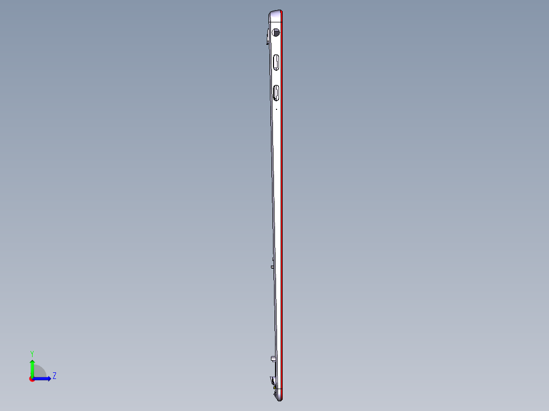 笔记本C壳铣高光程序模型左视图