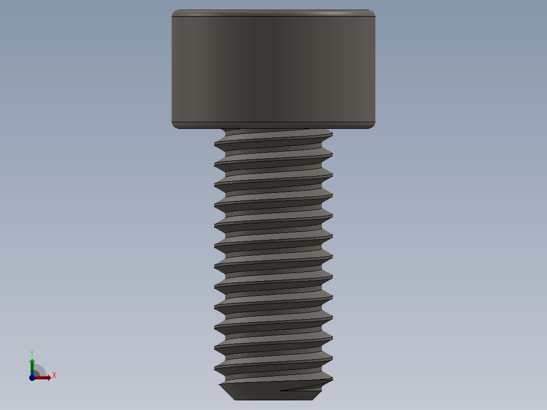 Screw_DIN_912_M3.5x8F_A2.SLDPRT公制内六角螺钉前视图