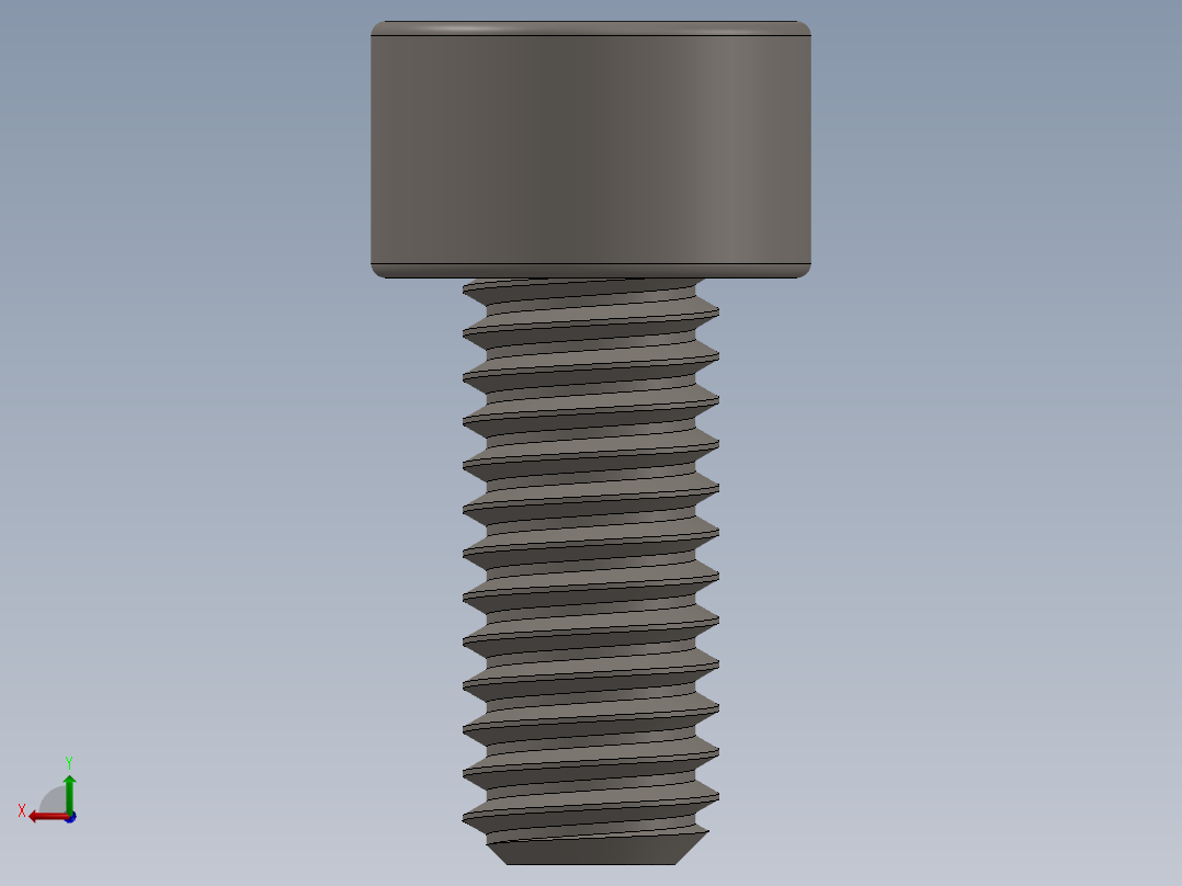 Screw_DIN_912_M3.5x8F_A2.SLDPRT公制内六角螺钉后视图