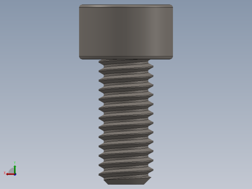 Screw_DIN_912_M3.5x8F_A2.SLDPRT公制内六角螺钉后视缩略图