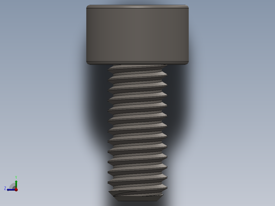 Screw_DIN_912_M3.5x8F_A2.SLDPRT公制内六角螺钉右视图