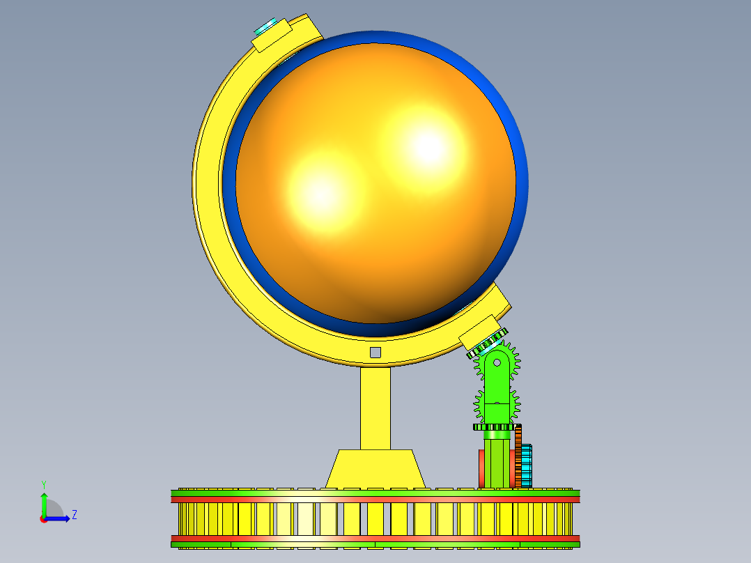 地球仪模型左视图