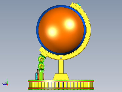 地球仪模型右视缩略图