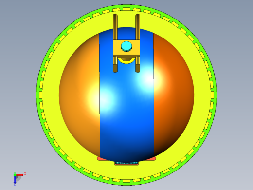 地球仪模型俯视缩略图