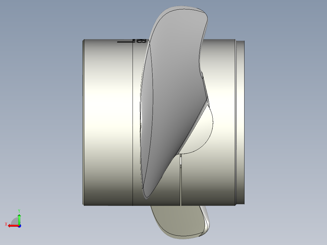 螺旋桨(75)后视图