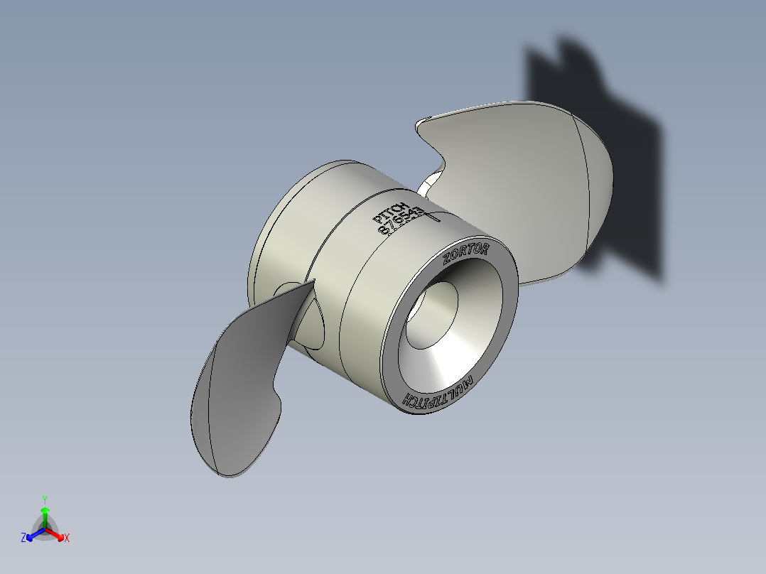 螺旋桨(75)正等轴测图