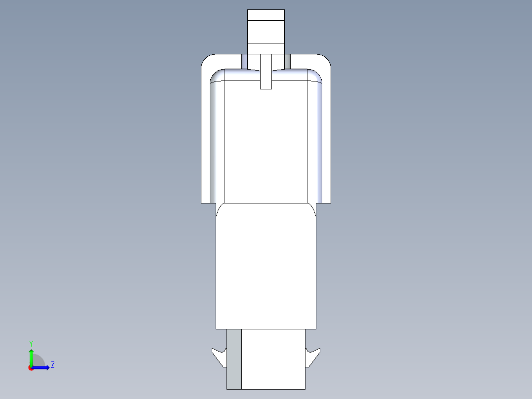 母头和接线盒6P QIKMATE插头应力释放挂钩左视图