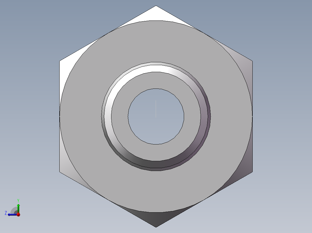 英制锥管螺纹直接头、1CT-22-04SP非标右视图