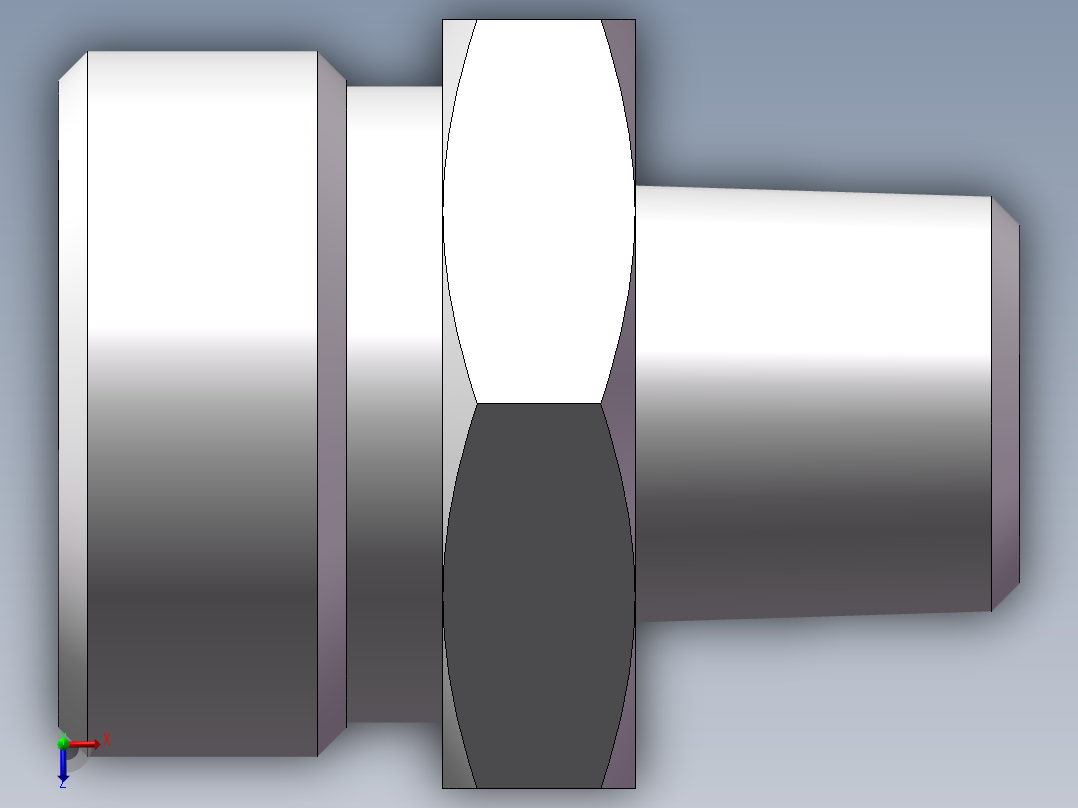 英制锥管螺纹直接头、1CT-22-04SP非标俯视图