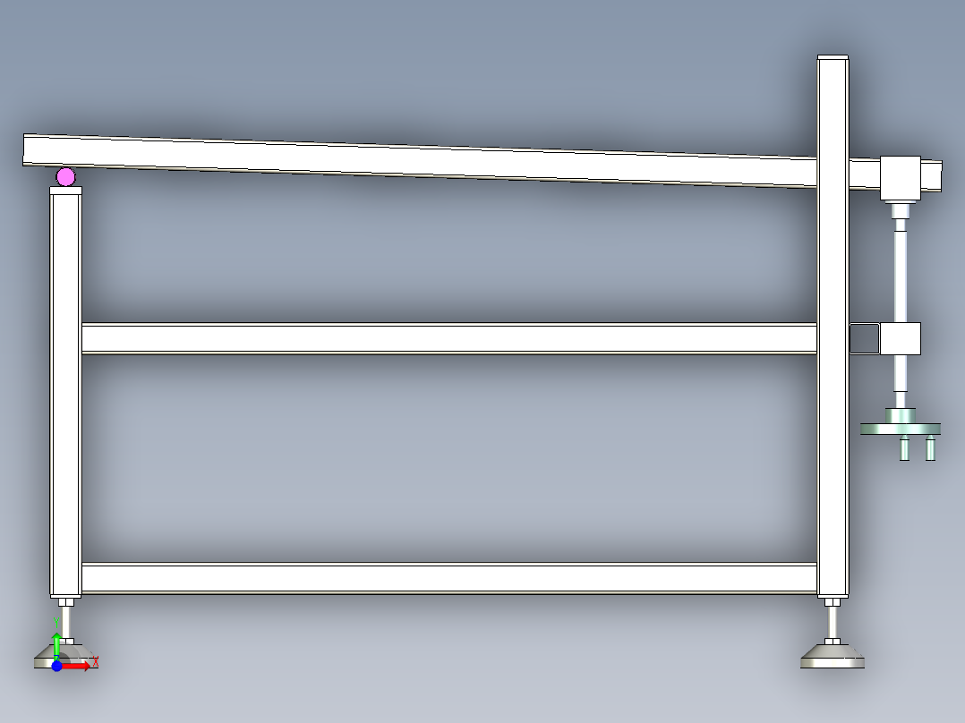 缠绕机下料架前视图