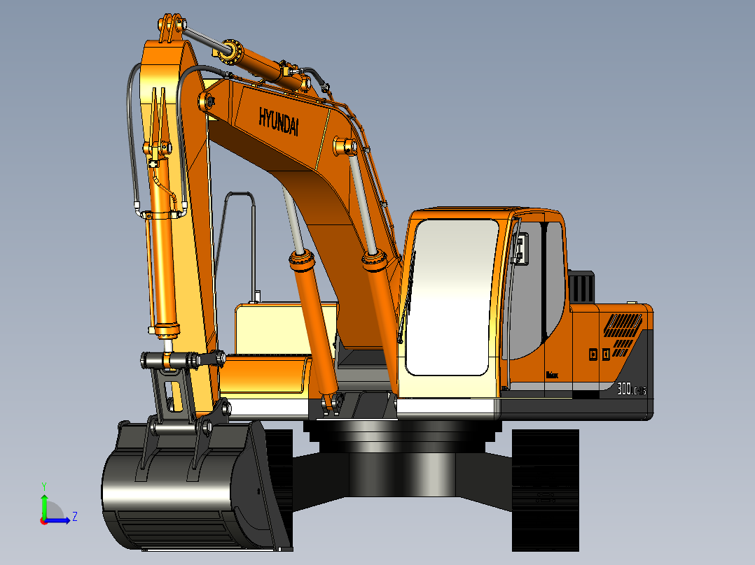 7.R300LC液压挖掘机左视图