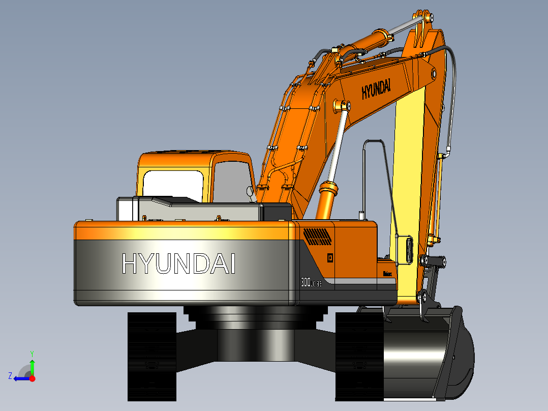 7.R300LC液压挖掘机右视图