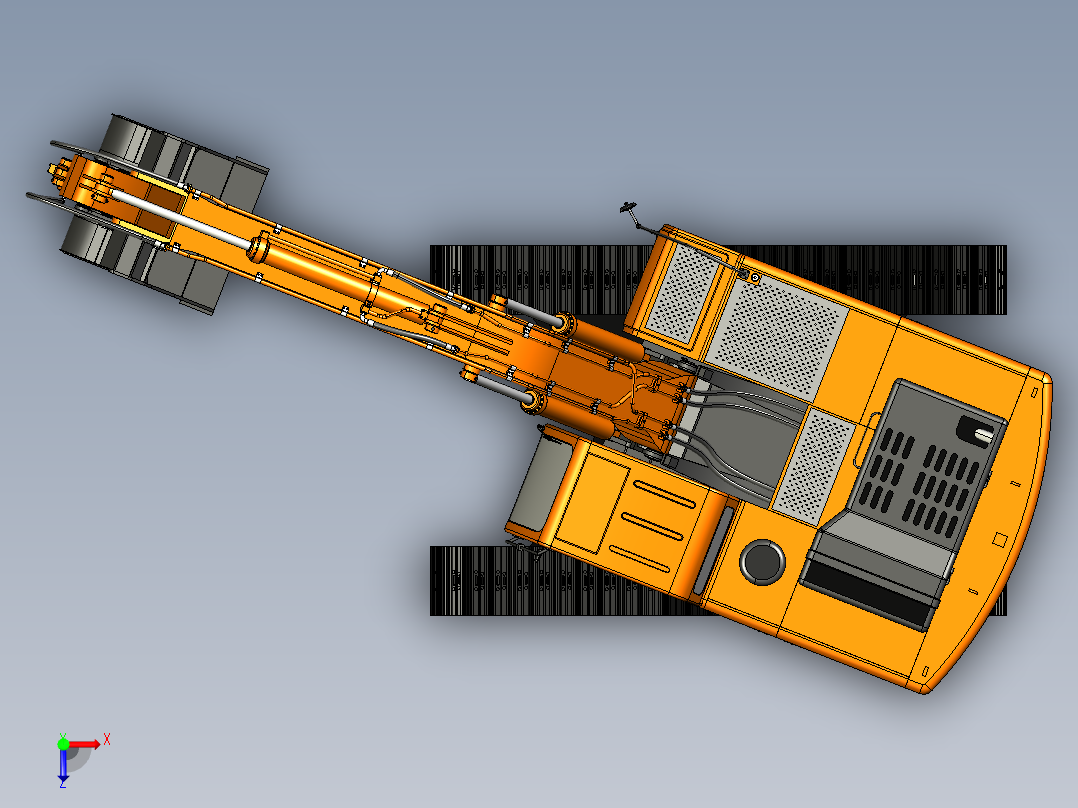 7.R300LC液压挖掘机俯视图
