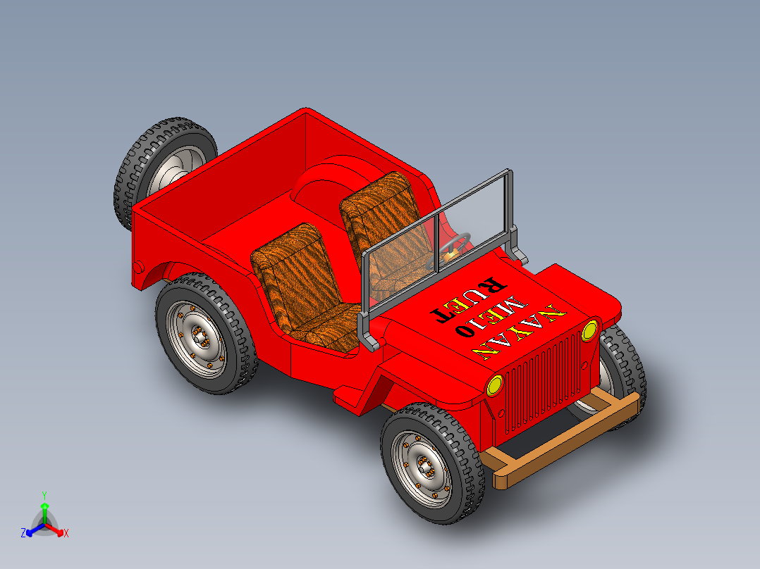 A2004464-吉普车正等轴测图