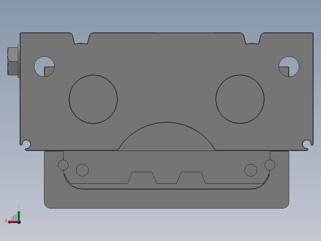MXQ20 气动滑台（循环式直线导轨）双缸型[MXQ20A-50-ZJ3]后视图