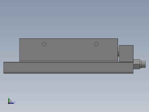 MXQ20 气动滑台（循环式直线导轨）双缸型[MXQ20A-50-ZJ3]左视缩略图