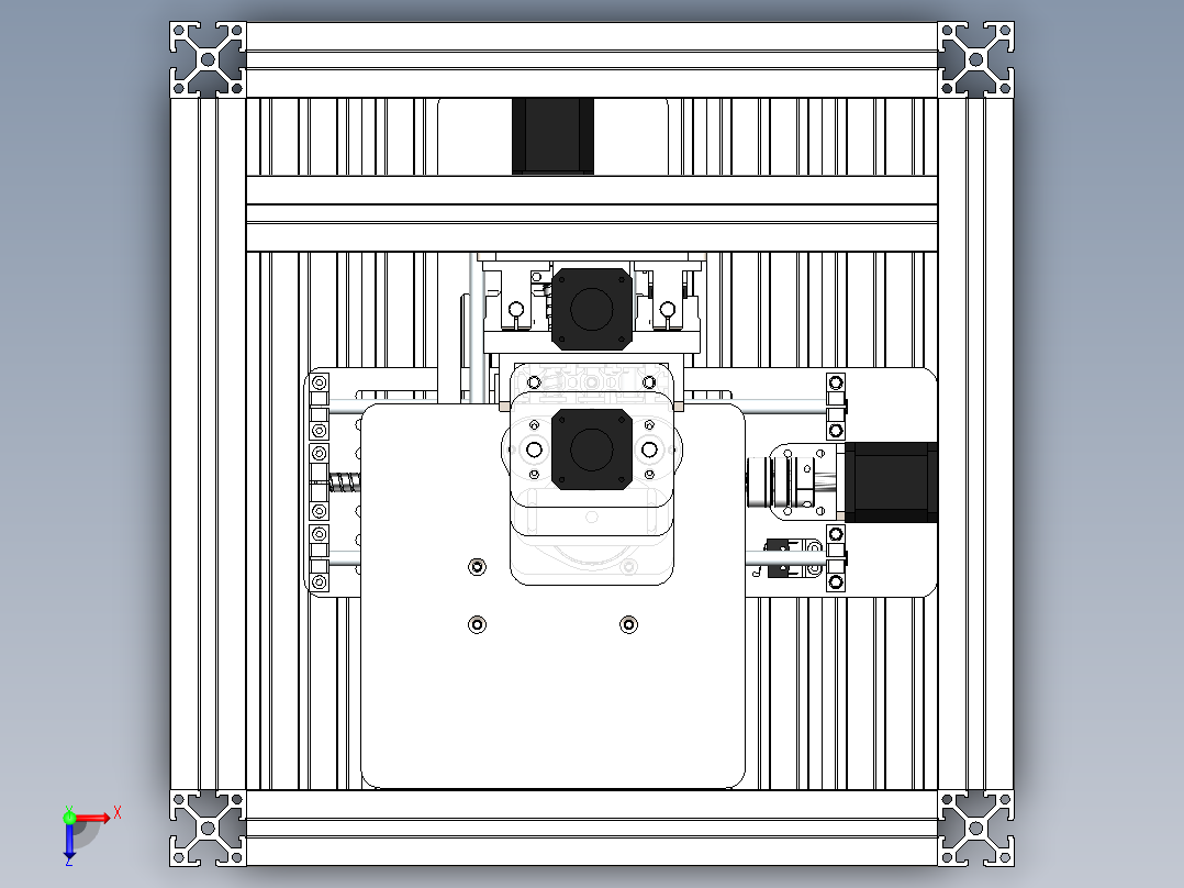 陶泥3D打印机sw24可编辑俯视图