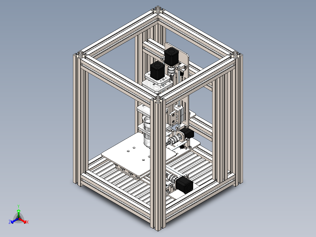陶泥3D打印机sw24可编辑正等轴测图