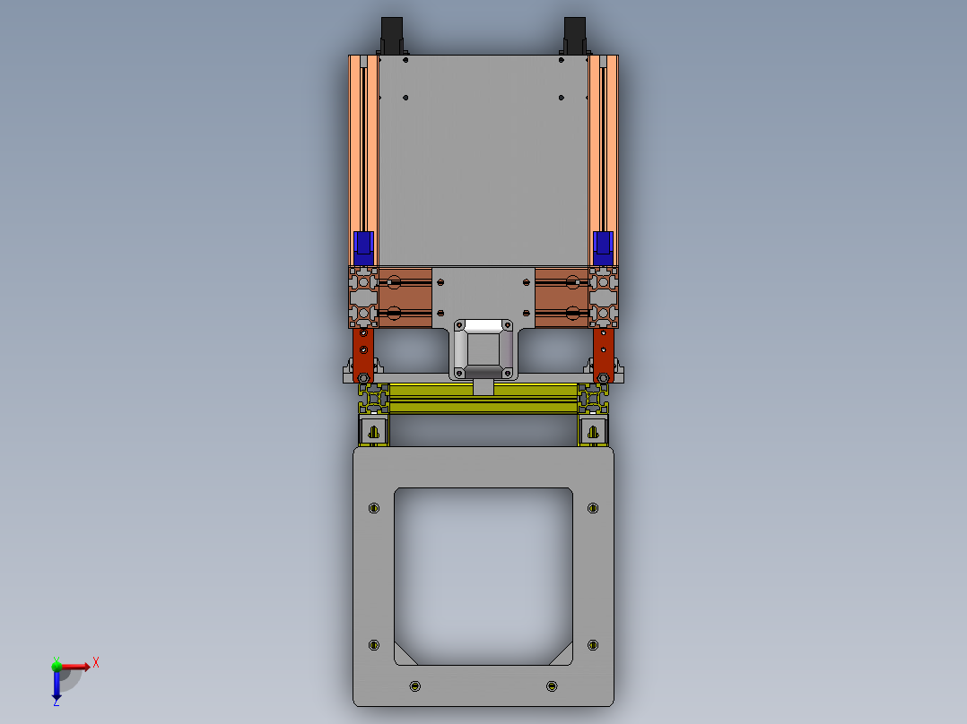 监测船抬升装置 822385俯视图