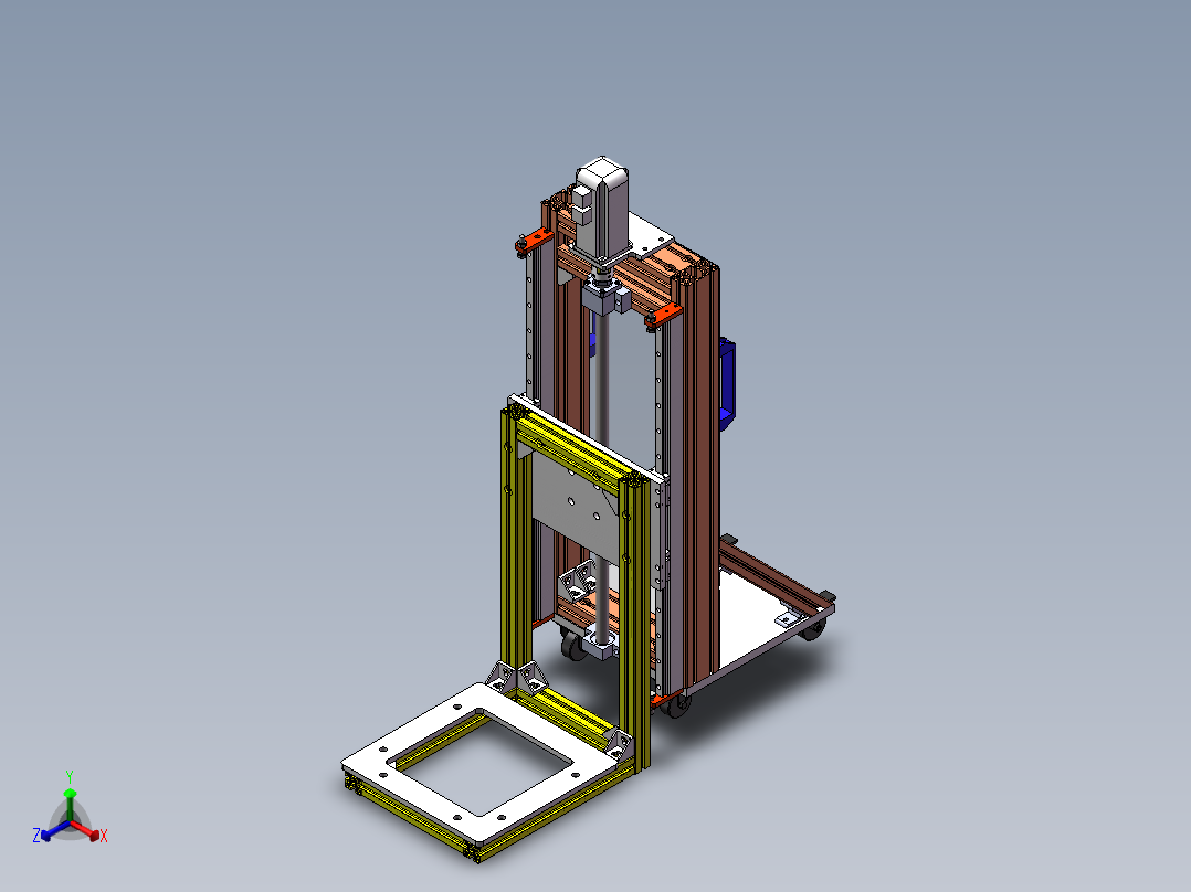 监测船抬升装置 822385正等轴测图
