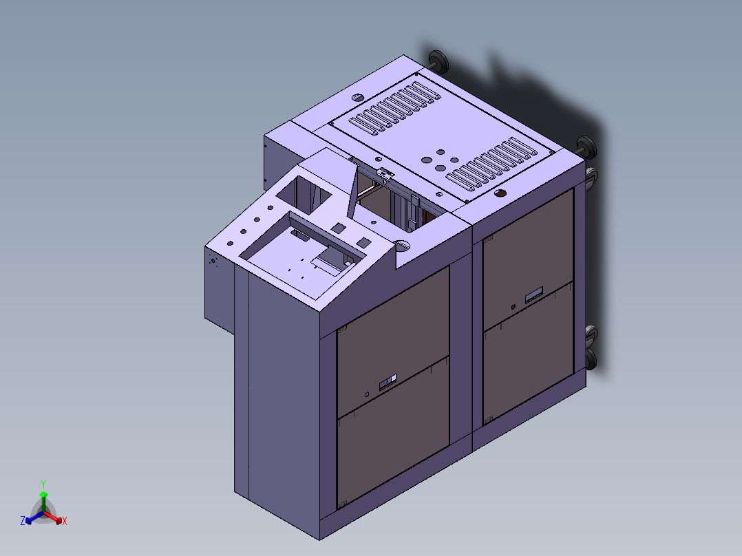 快换NCP机架正等轴测图