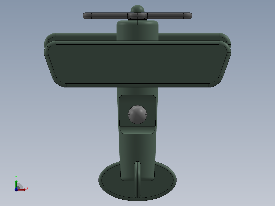 一款玩具飞机设计模型前视图