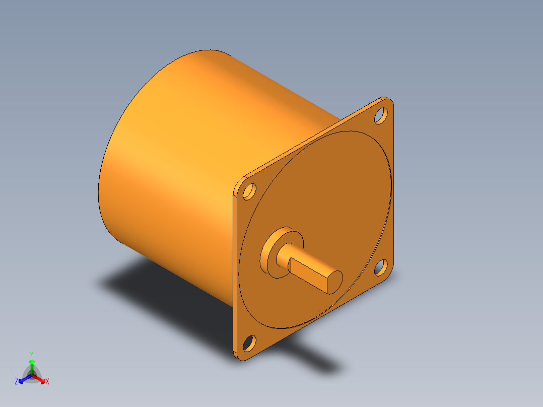 步进电机42BY12_40JB4K120正等轴测图