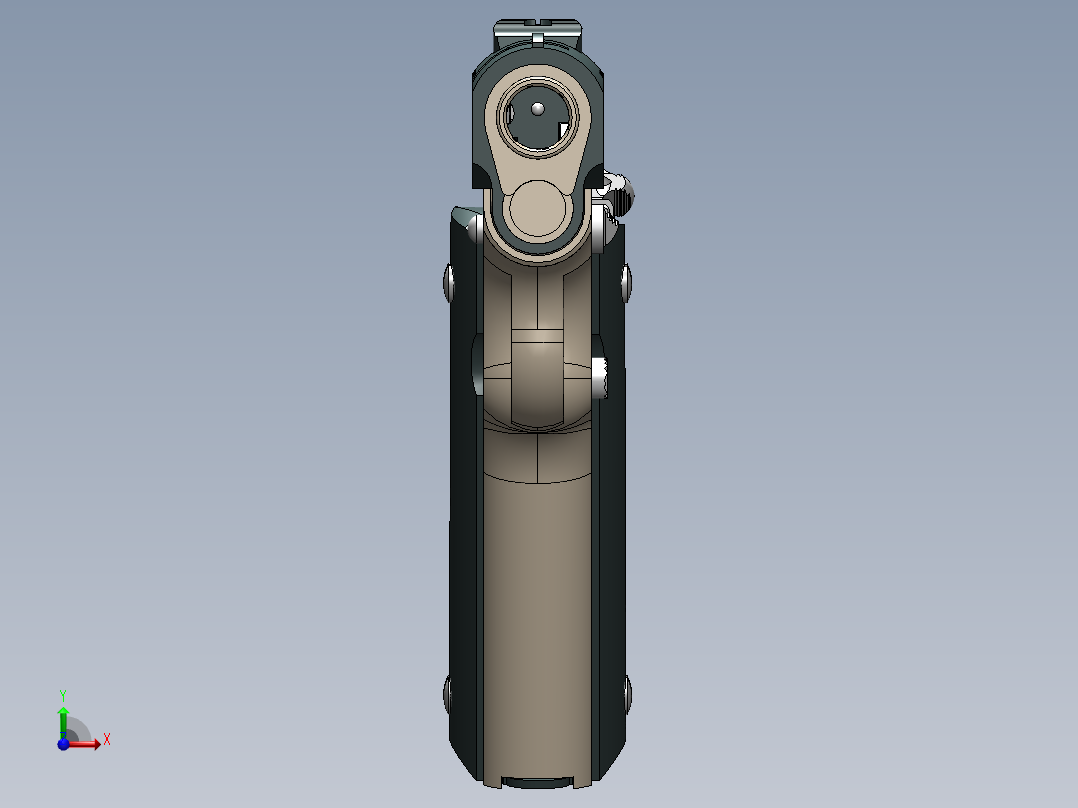 手枪左轮冲锋枪老式狙击步枪设计3D图纸colt-m1911a1-2 SW X_T前视图