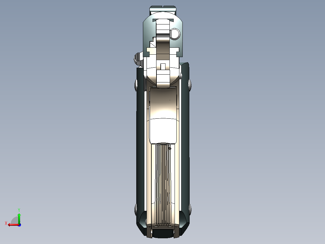 手枪左轮冲锋枪老式狙击步枪设计3D图纸colt-m1911a1-2 SW X_T后视图