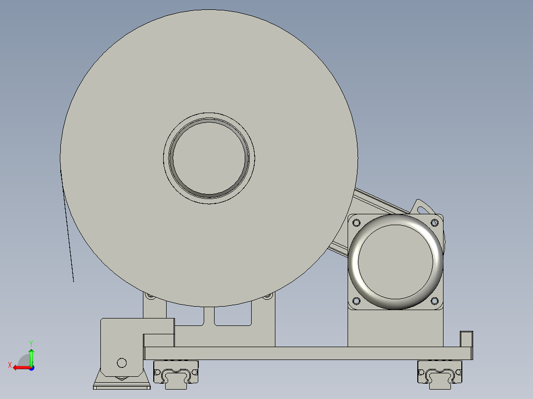 0料卷机构后视图