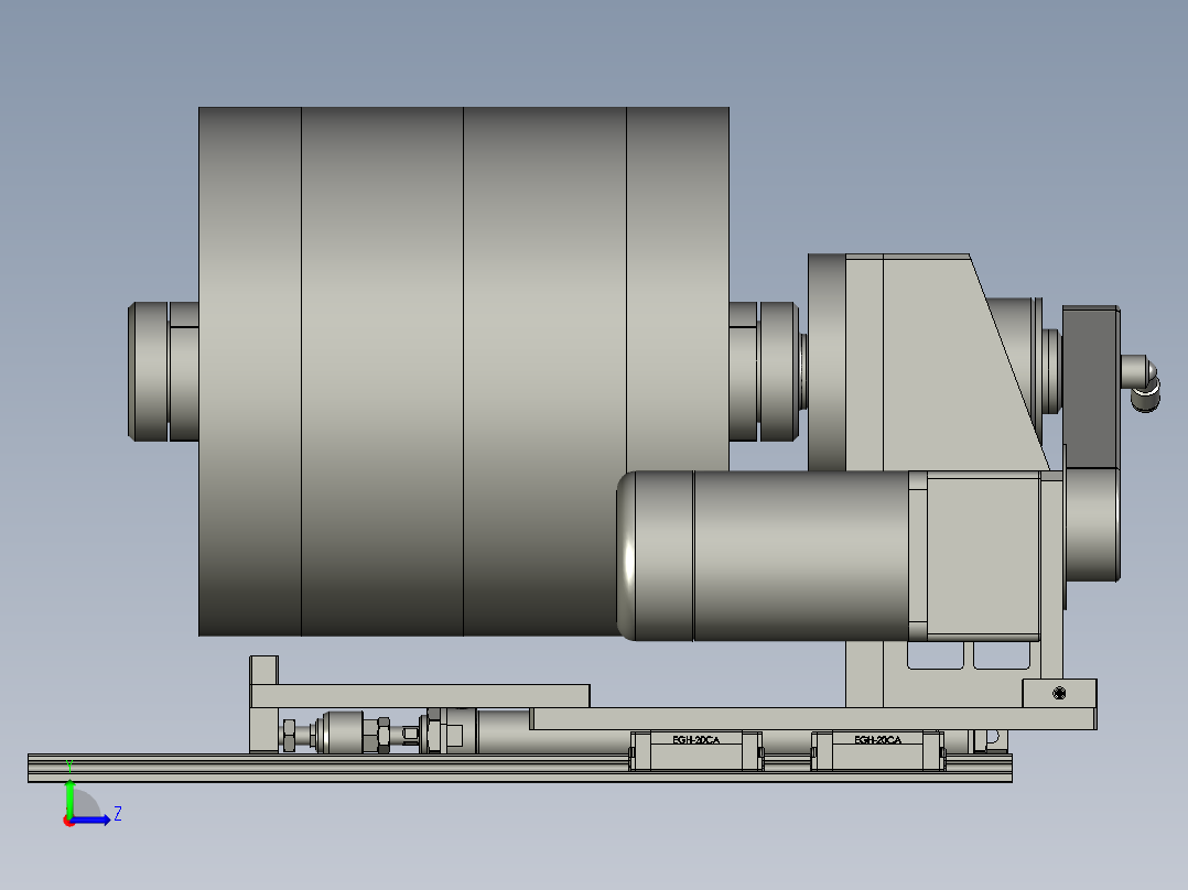 0料卷机构左视图