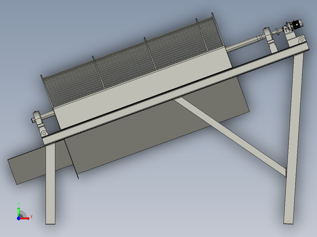 高效防粘堵耐磨圆滚筛前视图