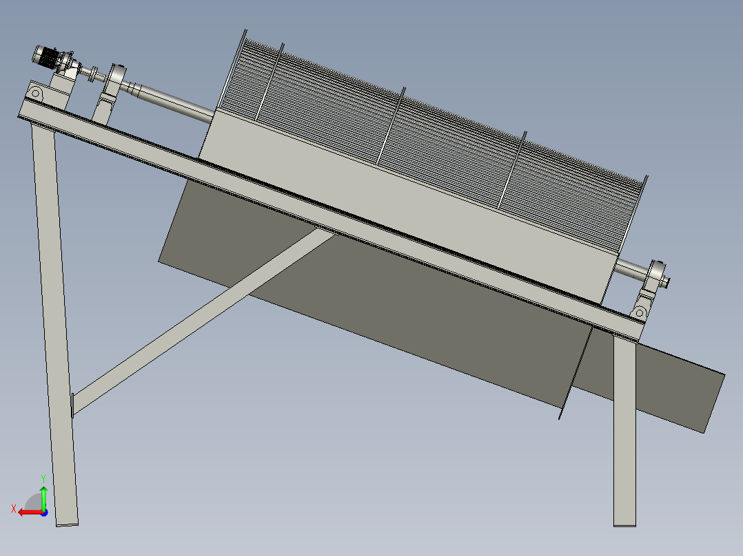 高效防粘堵耐磨圆滚筛后视图