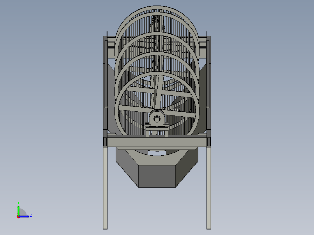 高效防粘堵耐磨圆滚筛左视图