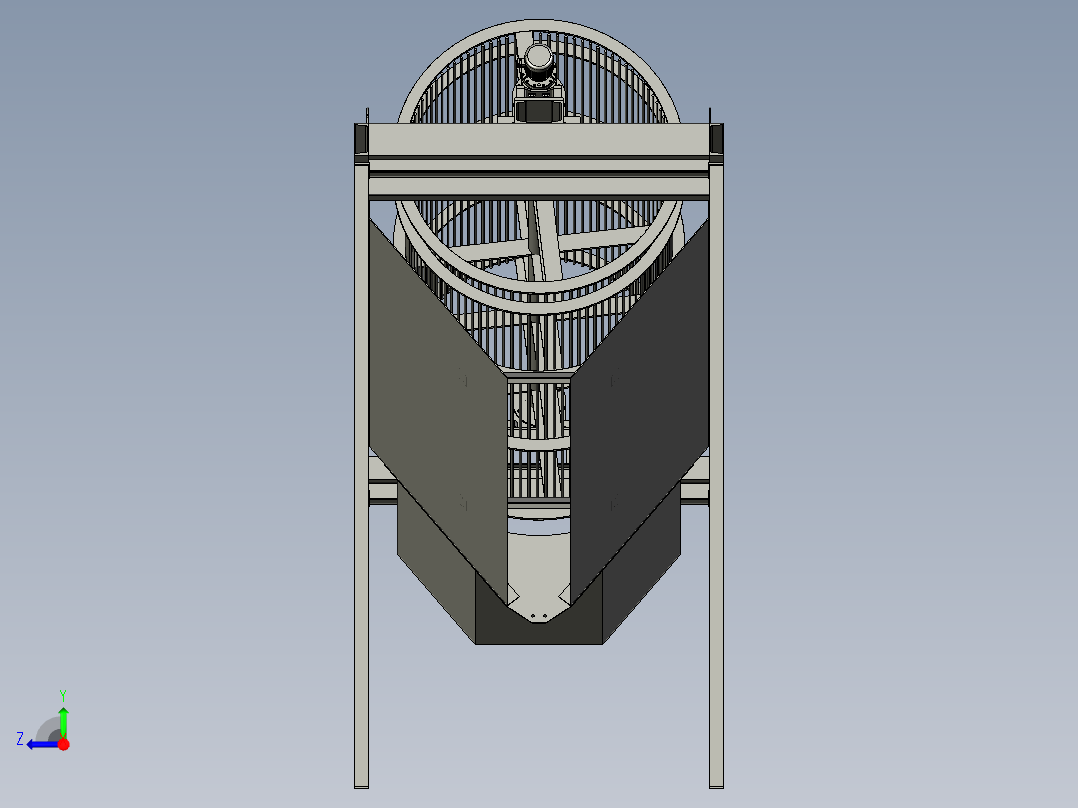 高效防粘堵耐磨圆滚筛右视图