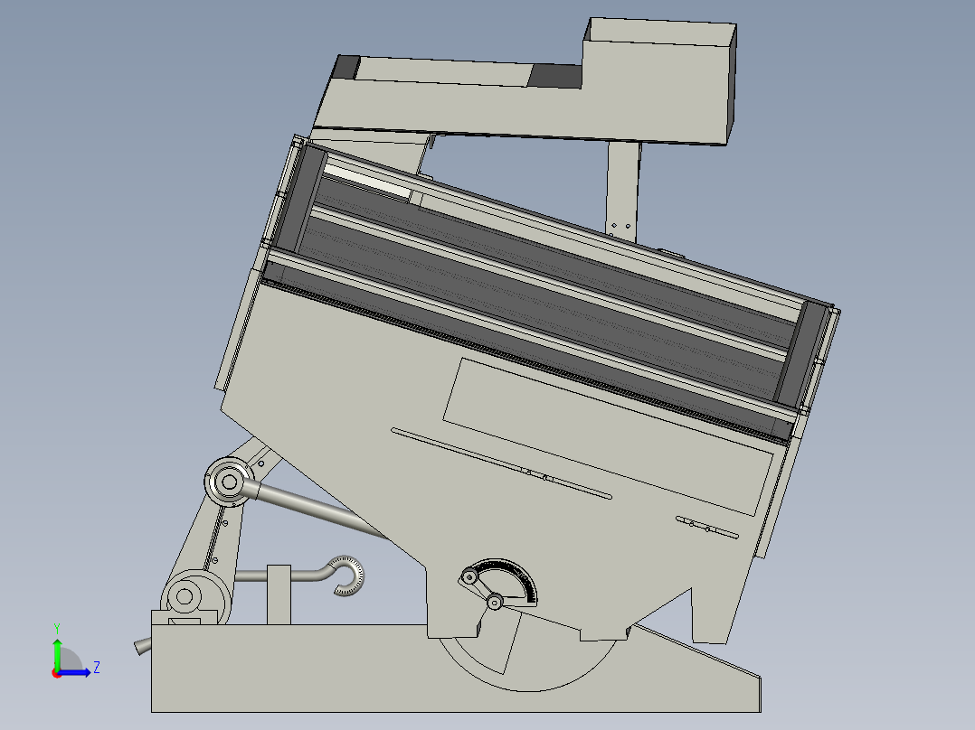 粮食分选机的分离装置左视图