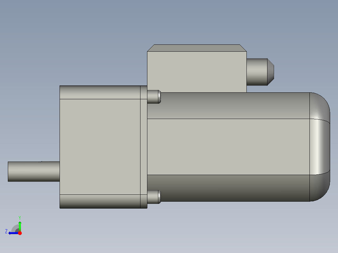 PK-KX电机+减速机-AT右视图