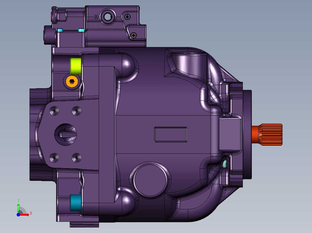 偏心连杆式径向变量柱塞泵前视图