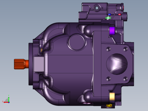 偏心连杆式径向变量柱塞泵后视缩略图