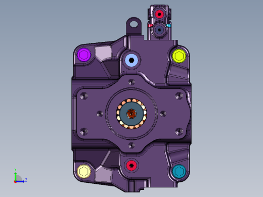 偏心连杆式径向变量柱塞泵左视缩略图