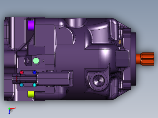 偏心连杆式径向变量柱塞泵俯视缩略图