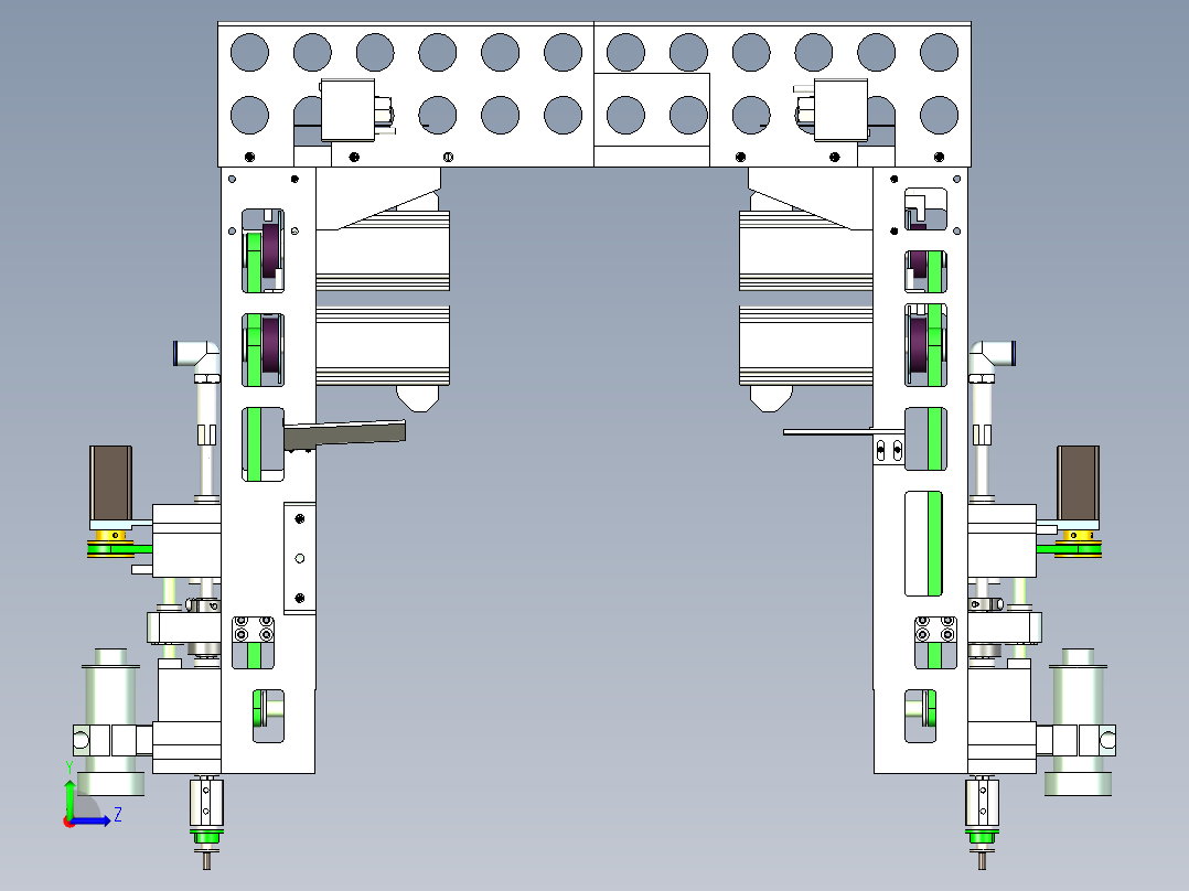 多工位攻丝机构设计左视图